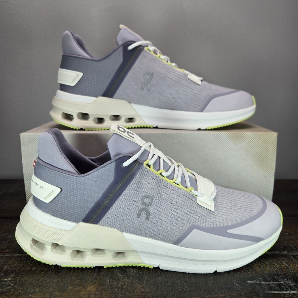 NEW On Cloudnova Flux Womens Size 9.5 Comfy Running Shoes Sneakers Fade Moon